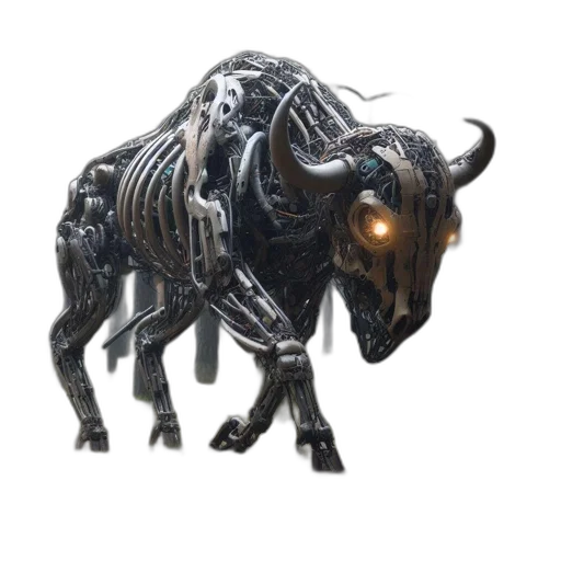 animal, creature, robot, dragon, concept art, 3d render, fantasy art, photorealistic transparent PNG cut-out