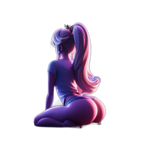 hair, staff, dress, crown, concept art, pixel art, anime, fantasy art transparent PNG cut-out
