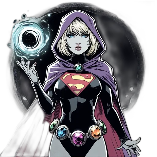 comic book art, concept art, fantasy art, cartoon, outer space, woman, long, blond transparent PNG cut-out