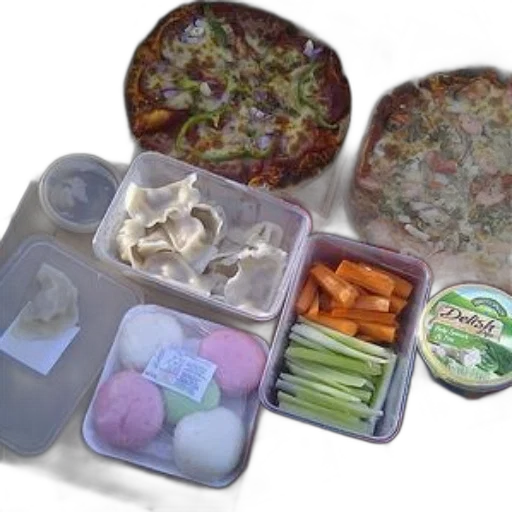 food, picnic, spread, featuring, variety, foods, including, pizza transparent PNG cut-out