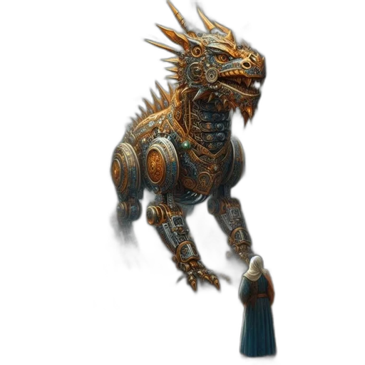 dragon, creature, staff, animal, concept art, fantasy art, 3d render, pixel art transparent PNG cut-out