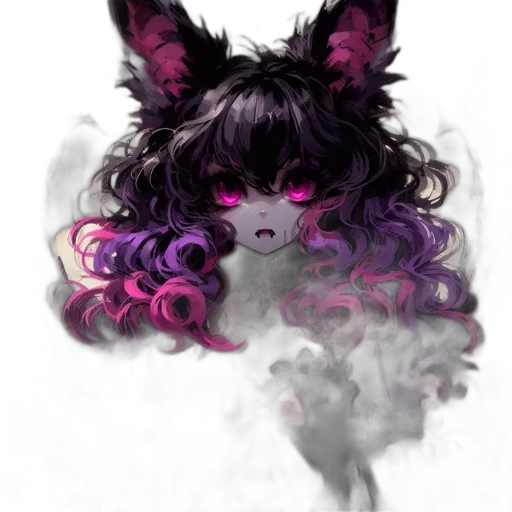 mask, creature, staff, hair, concept art, fantasy art, pixel art, watercolor transparent PNG cut-out