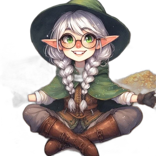 staff, hat, fantasy art, watercolor, pixel art, concept art, green, monochrome transparent PNG cut-out