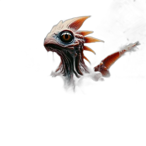 dragon, creature, staff, animal, concept art, fantasy art, photorealistic, 3d render transparent PNG cut-out