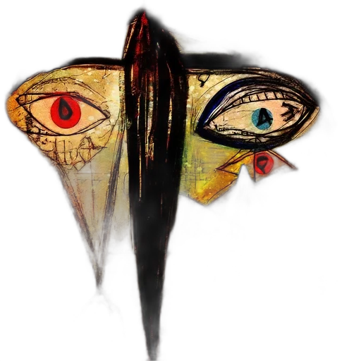 mask, face, creature, animal, concept art, photorealistic, fantasy art, watercolor transparent PNG cut-out