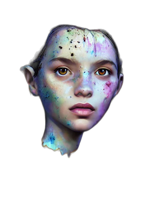 face, mask, crown, creature transparent PNG cut-out