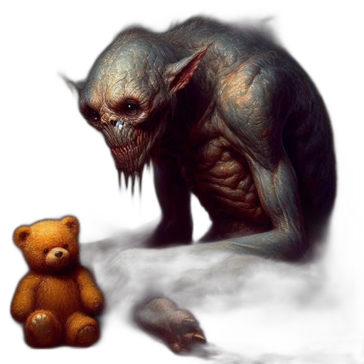 creature, animal, concept art, fantasy art, photorealistic, pixel art, unusual, grotesque transparent PNG cut-out
