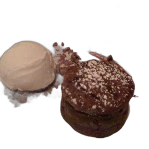 food, 3d render, photorealistic, earth tones, plate, chocolate, dessert, scoop transparent PNG cut-out