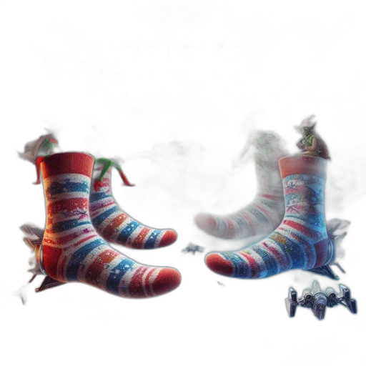shoes, concept art, 3d render, fantasy art, photorealistic, fog, fantastical, universe transparent PNG cut-out