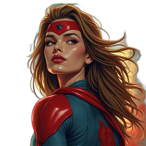 comic book art, concept art, fantasy art, photorealistic transparent PNG cut-out