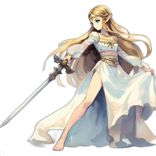 sword, weapon, dress, staff, concept art, fantasy art, watercolor, pixel art transparent PNG cut-out