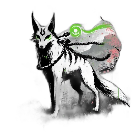 animal, dragon, creature, staff, concept art, fantasy art, watercolor, photorealistic transparent PNG cut-out