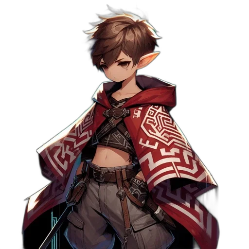 jacket, staff, sword, weapon, fantasy art, concept art, pixel art, cyberpunk transparent PNG cut-out