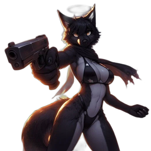 weapon, staff, animal, concept art, pixel art, anime, comic book art, anthropomorphic transparent PNG cut-out