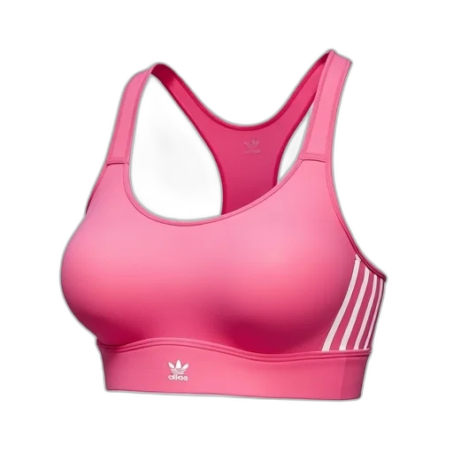 vaporwave, 3d render, pink, sports, bra, white, stripe, design transparent PNG cut-out