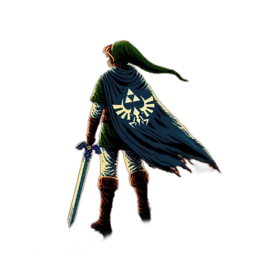 sword, weapon, staff, concept art, pixel art, fantasy art, 3d render, green transparent PNG cut-out