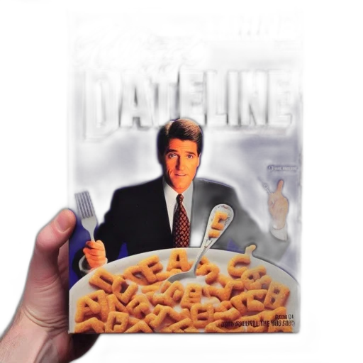 food, vaporwave, fire, parodic, illustration, kellogg, cereal, box transparent PNG cut-out