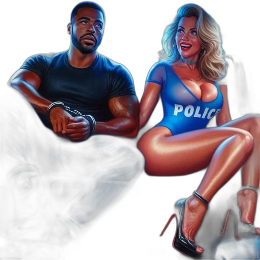 concept art, watercolor, comic book art, photorealistic, neon lights, fire, blue, couple transparent PNG cut-out