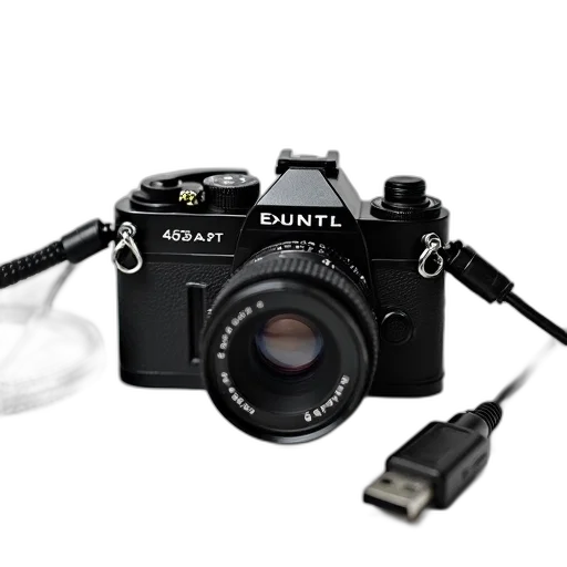 weapon, staff, animal, photorealistic, 3d render, black, vintage-style, camera transparent PNG cut-out