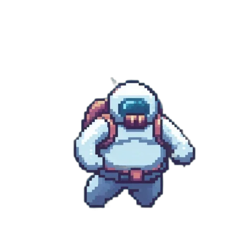 creature, robot, animal, jacket, pixel art, concept art, vaporwave, comic book art transparent PNG cut-out