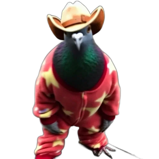 hat, animal, staff, jacket, concept art, 3d render, cartoon, pixel art transparent PNG cut-out