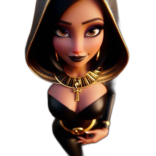 jewelry, crown, face, staff, concept art, 3d render, fantasy art, comic book art transparent PNG cut-out