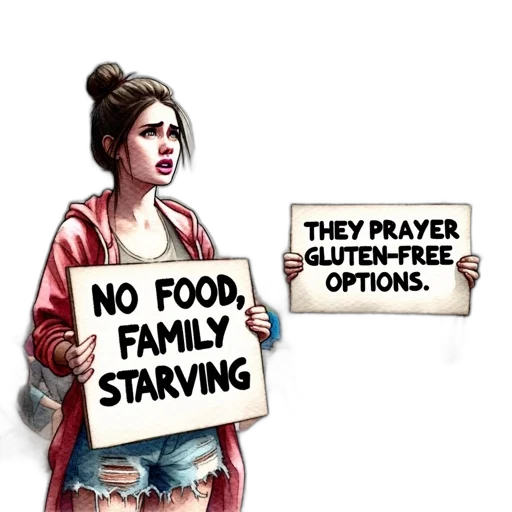 food, concept art, during, protest, ruined, surroundings, concerned, young transparent PNG cut-out