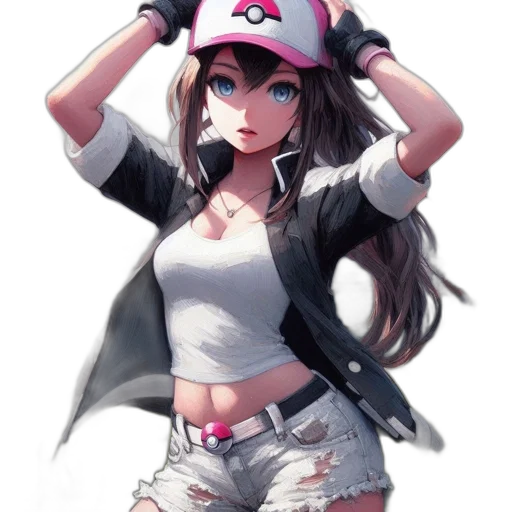 hat, staff, weapon, dress, anime, pixel art, concept art, fantasy art transparent PNG cut-out