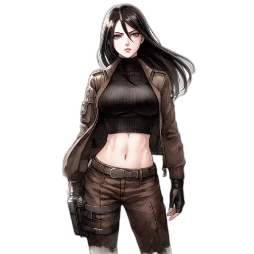 jacket, concept art, comic book art, fantasy art, cyberpunk, earth tones, dark, monochrome transparent PNG cut-out
