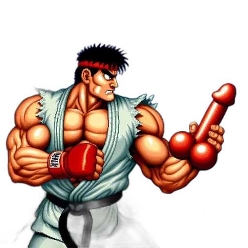 weapon, staff, pixel art, concept art, comic book art, photorealistic, muscular, fighter transparent PNG cut-out