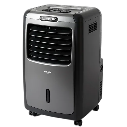 robot, 3d render, black, gray, portable, air, conditioner, control transparent PNG cut-out