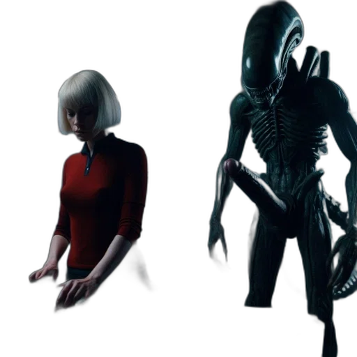 creature, robot, dress, concept art, 3d render, fantasy art, comic book art, outer space transparent PNG cut-out