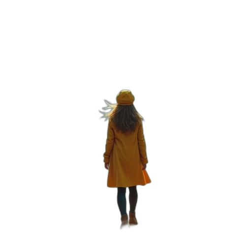 jacket, dress, hair, hat, 3d render, concept art, pixel art, photorealistic transparent PNG cut-out