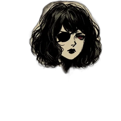 mask, face, hair, jewelry, cartoon, comic book art, pixel art, concept art transparent PNG cut-out