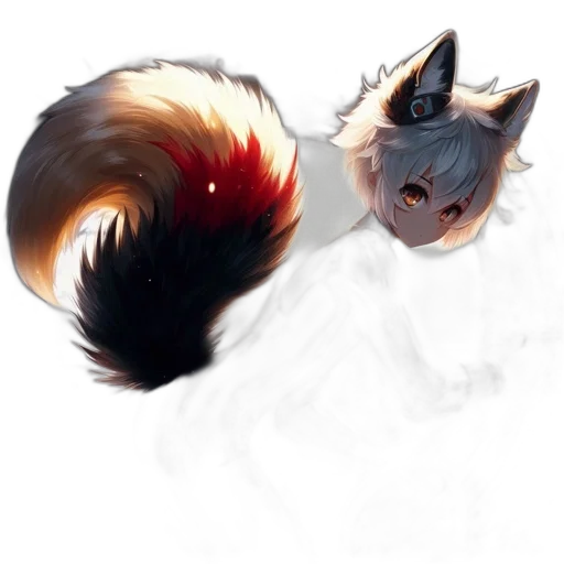staff, creature, hair, dragon, concept art, fantasy art, anime, watercolor transparent PNG cut-out