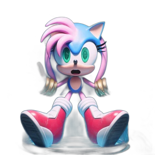 creature, vaporwave, 3d render, concept art, cartoon, inside, cylindrical, container transparent PNG cut-out