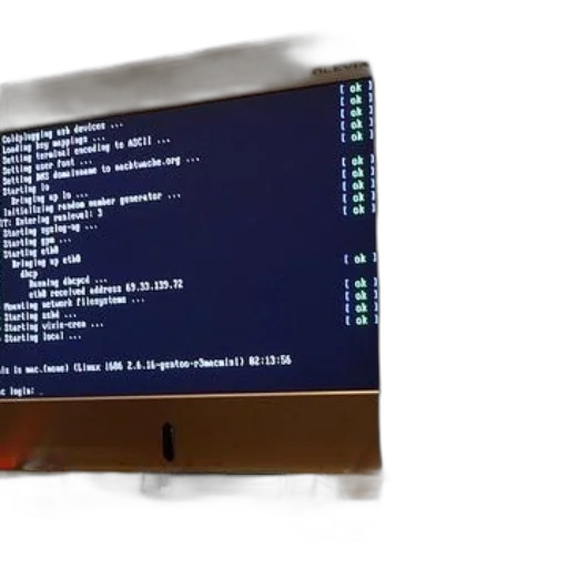 cyberpunk, computer, monitor, displaying, blue, screen, text, including transparent PNG cut-out