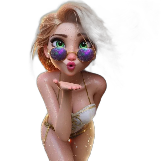 jewelry, mask, 3d render, cartoon, fantasy art, concept art, animated, female transparent PNG cut-out