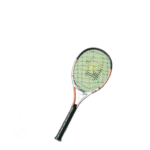 tennis, racket, leaning, against, net, green, frame, white transparent PNG cut-out