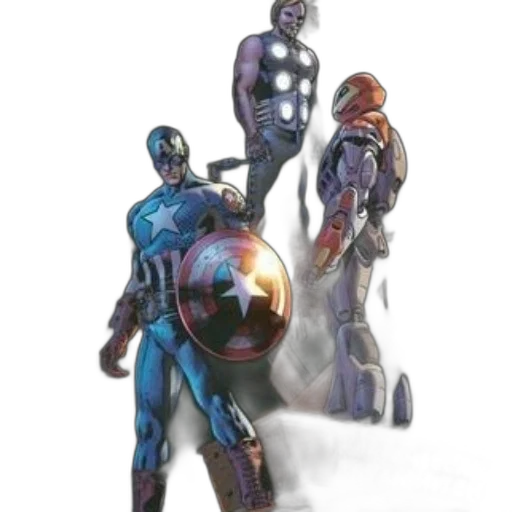 robot, comic book art, concept art, 3d render, fantasy art, outer space, comic, book transparent PNG cut-out