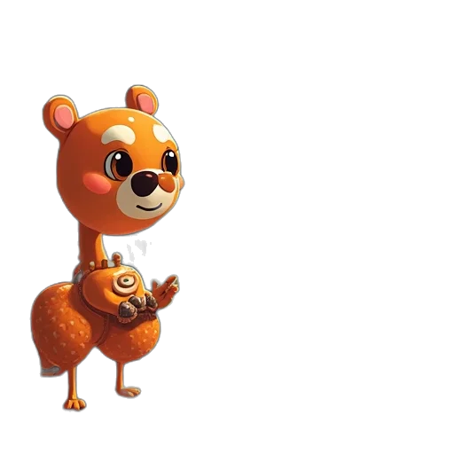 animal, staff, creature, 3d render transparent PNG cut-out