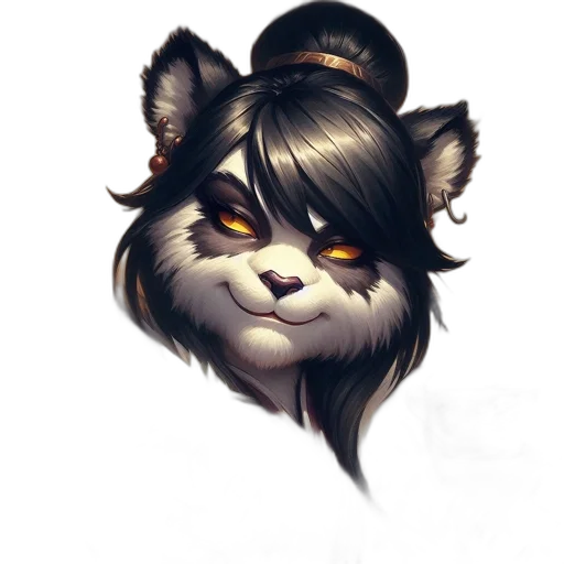 staff, face, mask, animal, concept art, fantasy art, photorealistic, pixel art transparent PNG cut-out