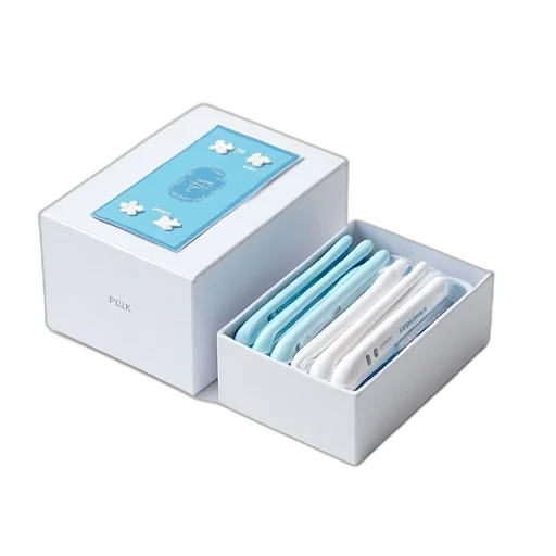 blue, white, box, label, containing, set, dental, floss transparent PNG cut-out