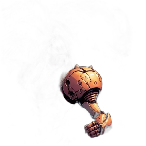 robot, staff, weapon, sword, concept art, pixel art, 3d render, comic book art transparent PNG cut-out