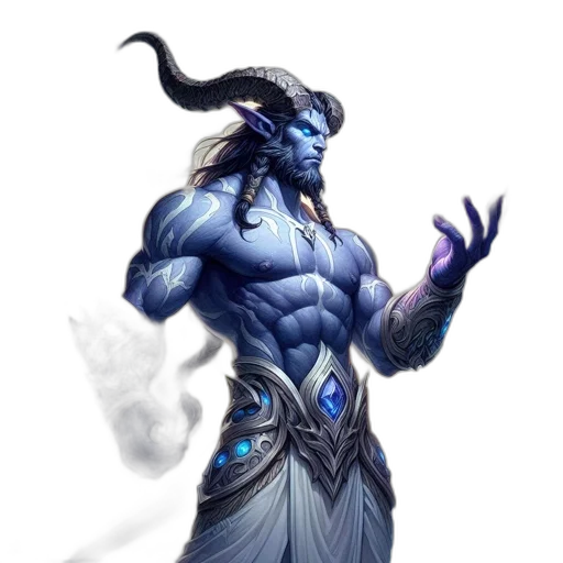 dragon, staff, fantasy art, concept art, comic book art, pixel art, blue, blue-skinned transparent PNG cut-out