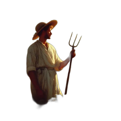 staff, hat, weapon, sword, concept art, oil painting, photorealistic, 3d render transparent PNG cut-out