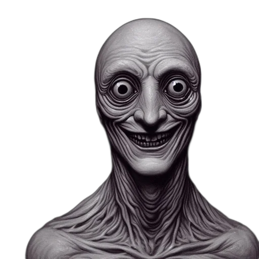 face, mask, creature, robot, concept art, photorealistic, comic book art, 3d render transparent PNG cut-out