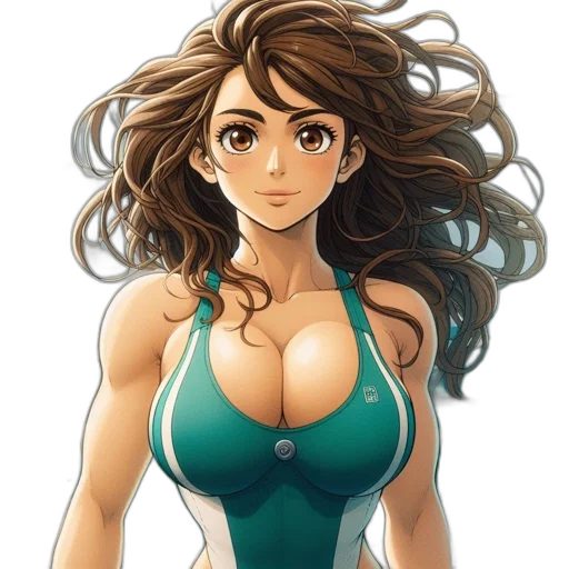 dress, anime, cartoon, comic book art, concept art, green, pastel, female transparent PNG cut-out