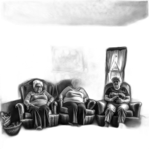 furniture, mask, face, hat, concept art, pencil sketch, photorealistic, comic book art transparent PNG cut-out