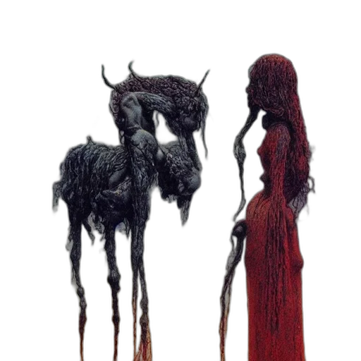 hair, mask, creature, animal, concept art, fantasy art, watercolor, pixel art transparent PNG cut-out